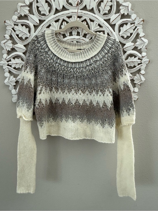 Free People Sweaters - Free People Home for the Holidays Sweater Balloon Sleeve Wool Blend, Small